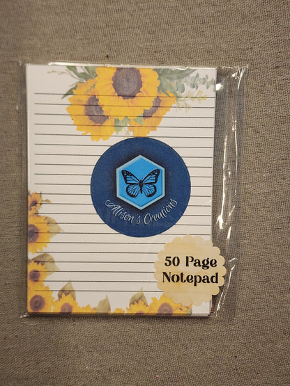 Sunflower notepad