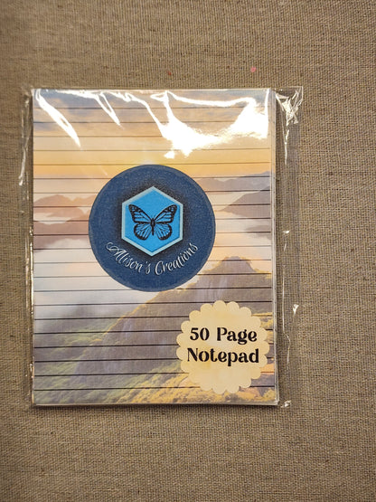 Sunrise mountain notepad