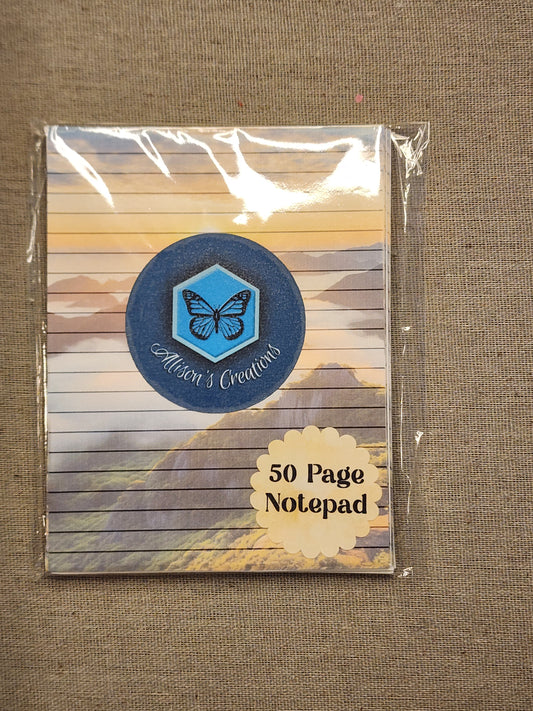 Sunrise mountain notepad