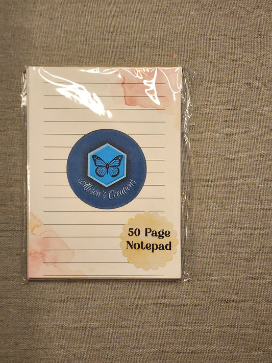 Pink watercolor Notepad