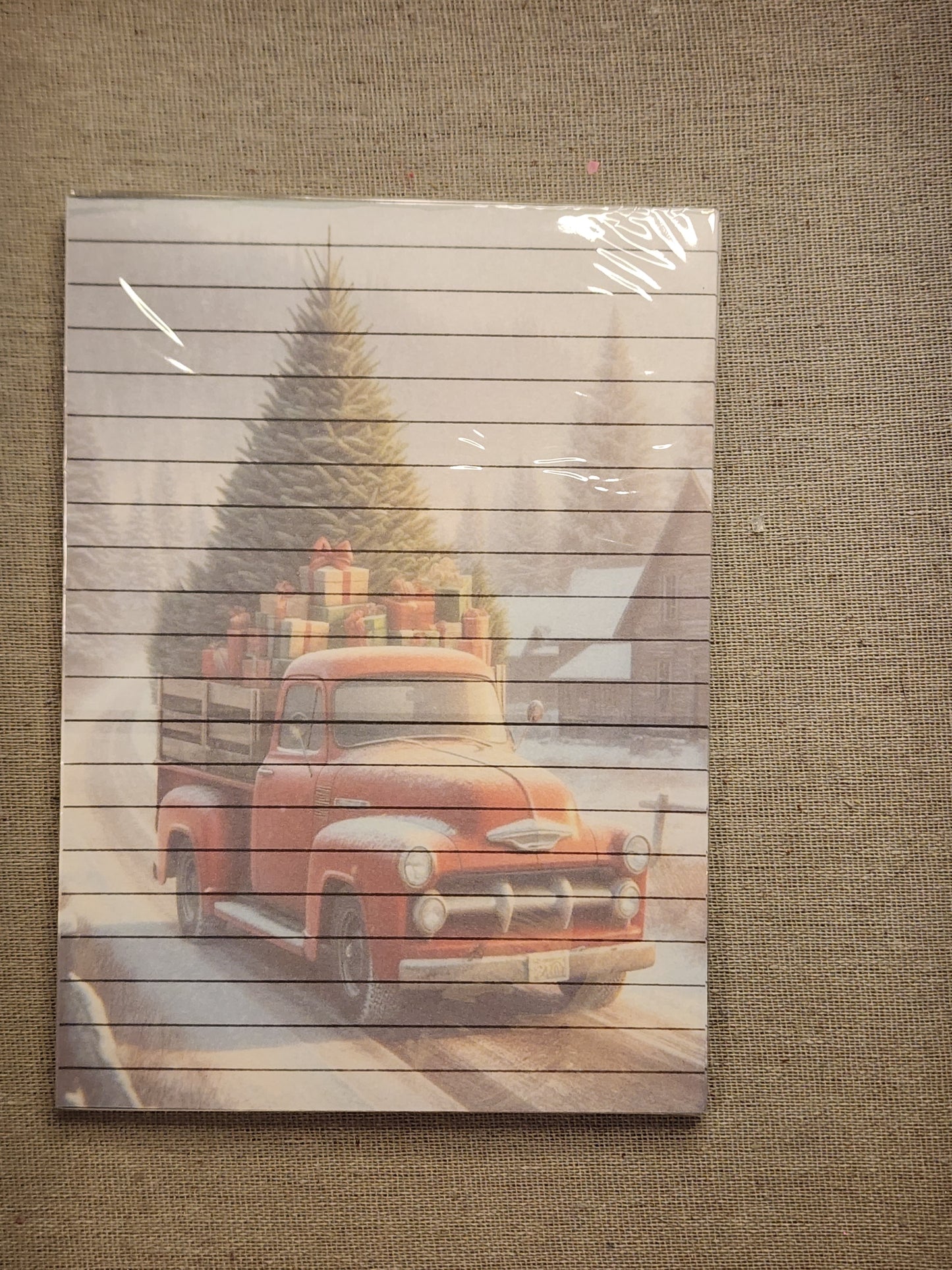 Red truck Notepad 5x7