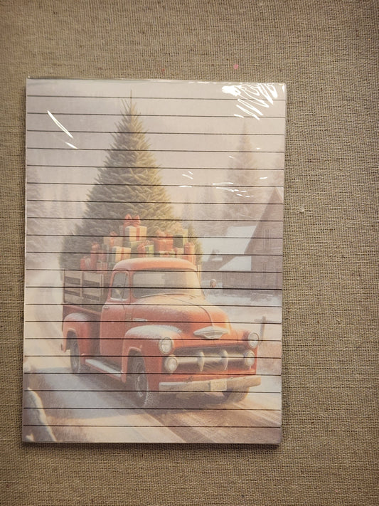 Red truck Notepad 5x7