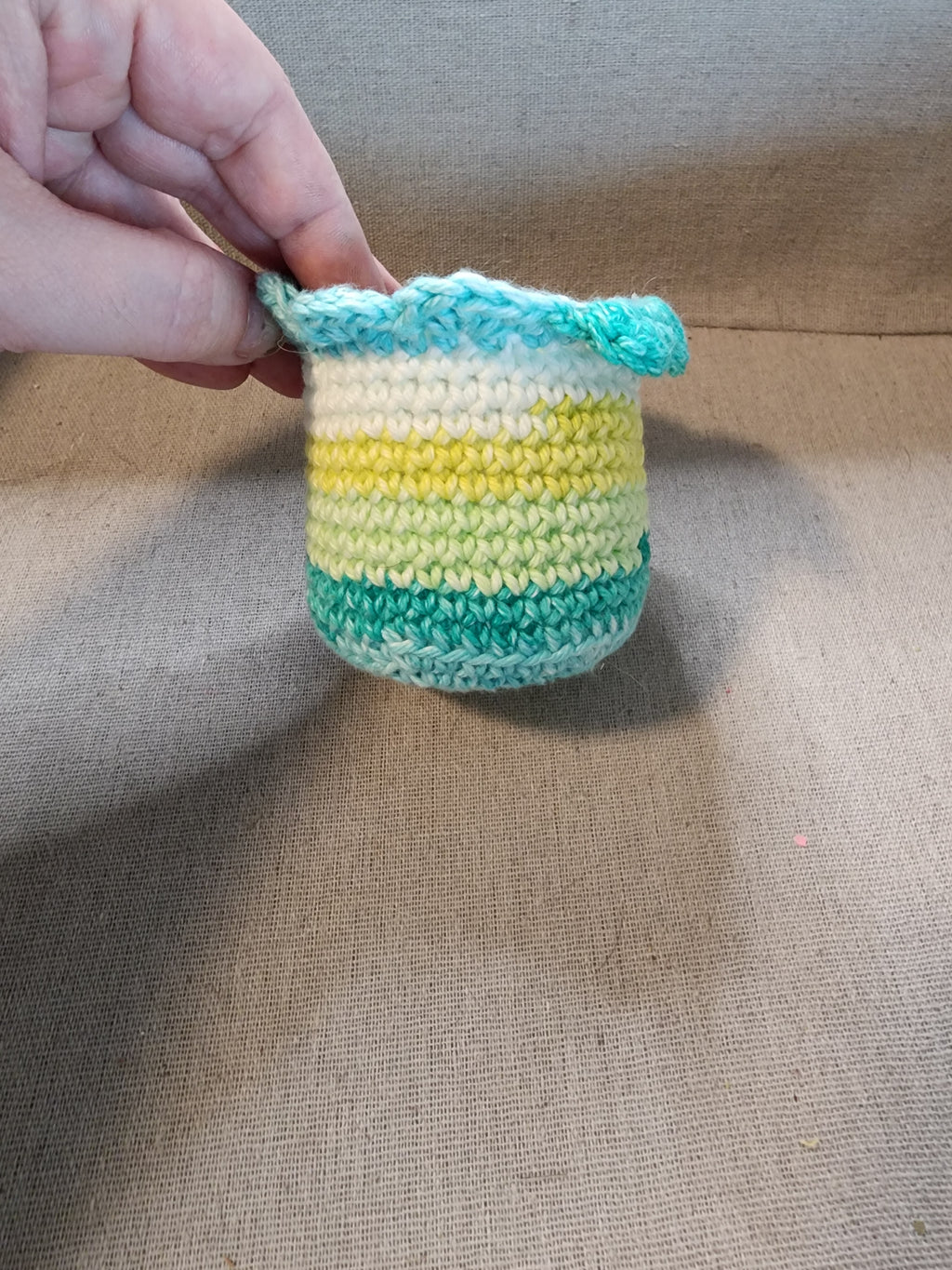 Candle Jar Sleeves Blue and yellow Fill