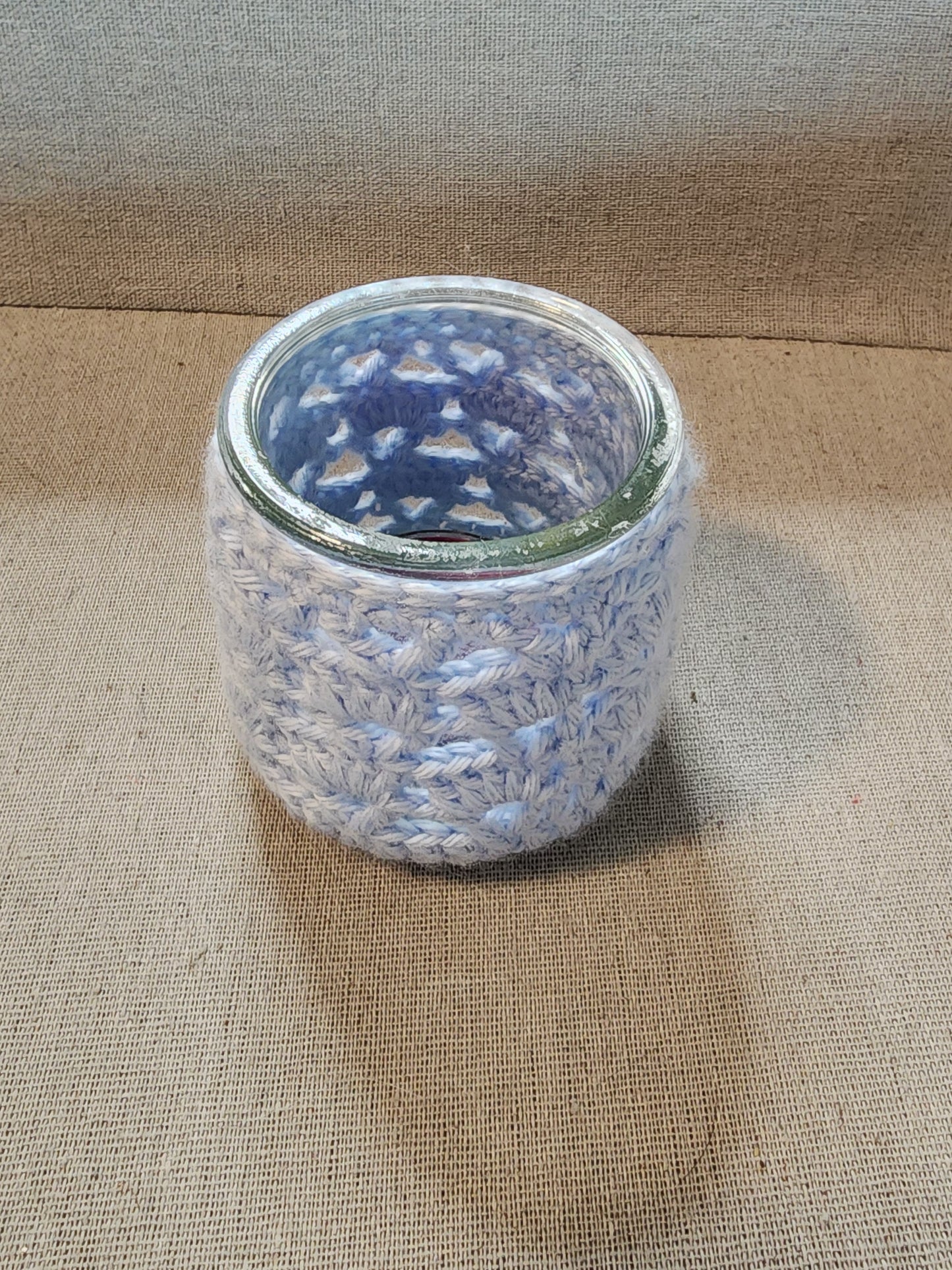 Candle Jar Sleeves Baby Blue