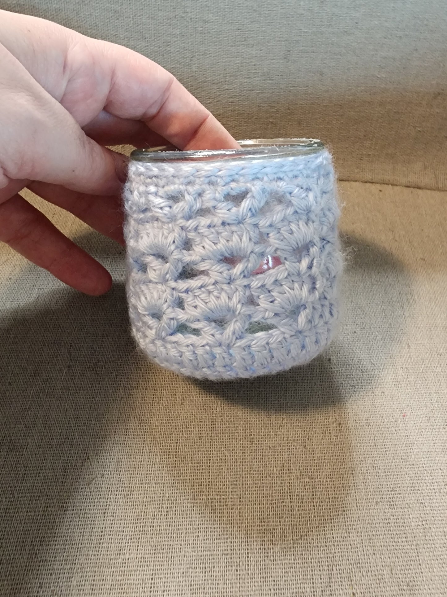 Candle Jar Sleeves Baby Blue