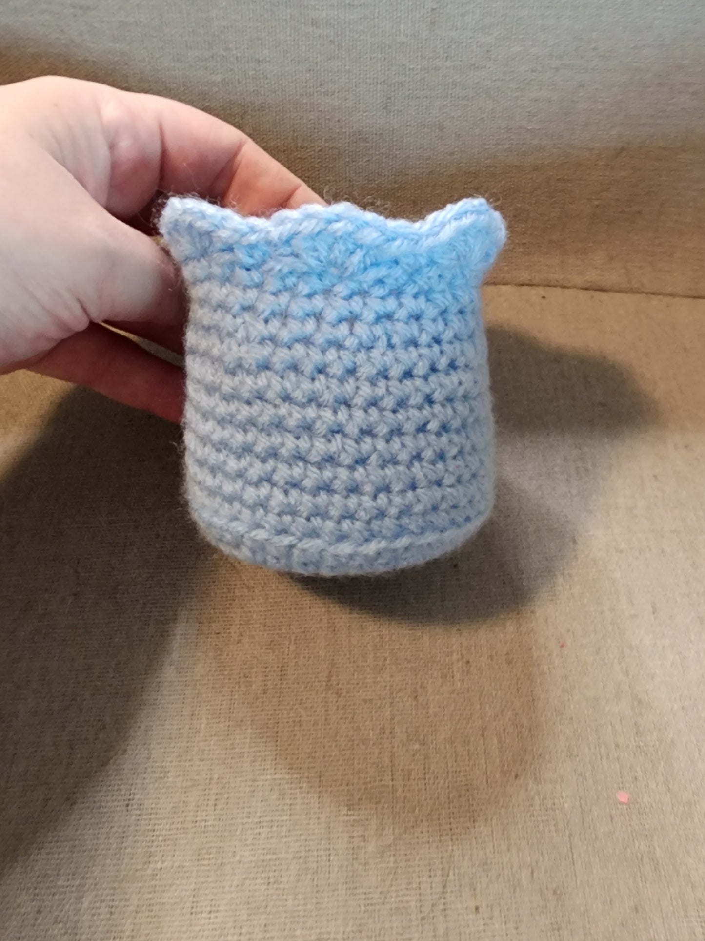 Candle Jar Sleeves Baby Blue with frill