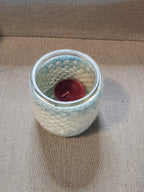 Candle Jar Sleeves Light Blue and White