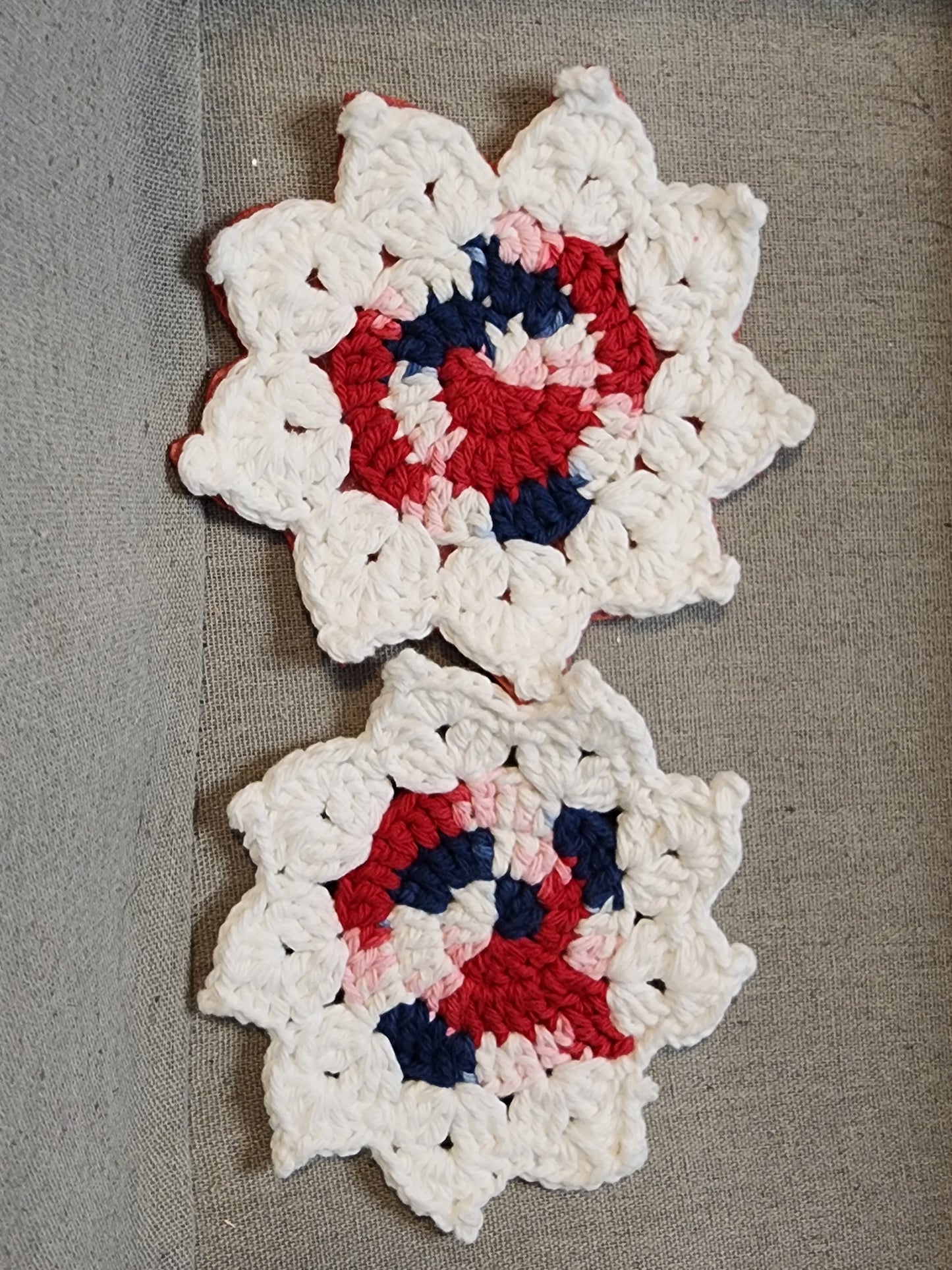 Red, White and Blue Swirl Coasters