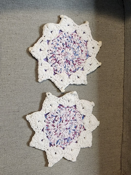 Light Purple Pinwheel Coasters
