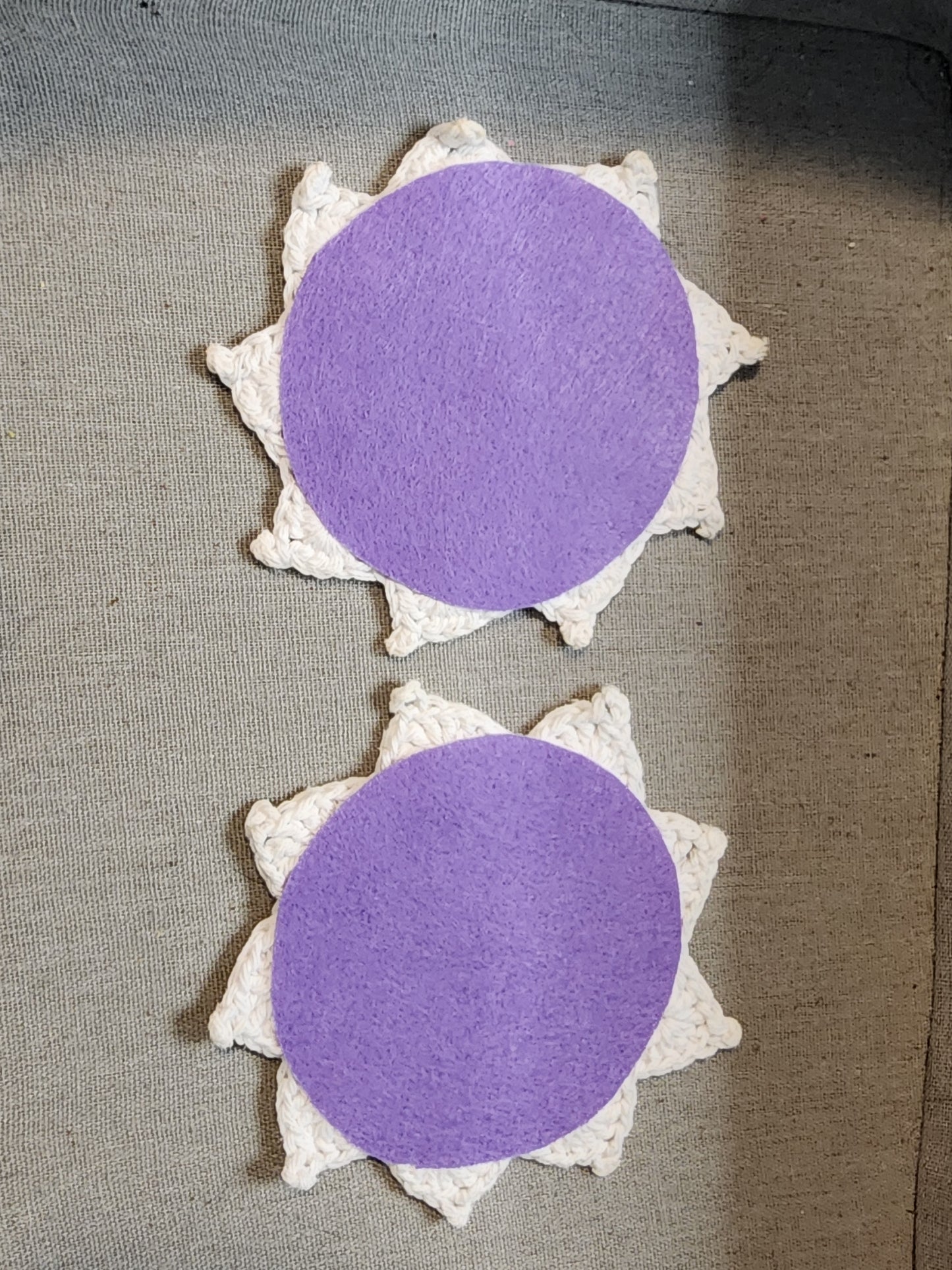 Light Purple Pinwheel Coasters