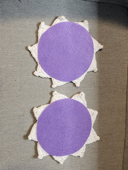 Light Purple Pinwheel Coasters