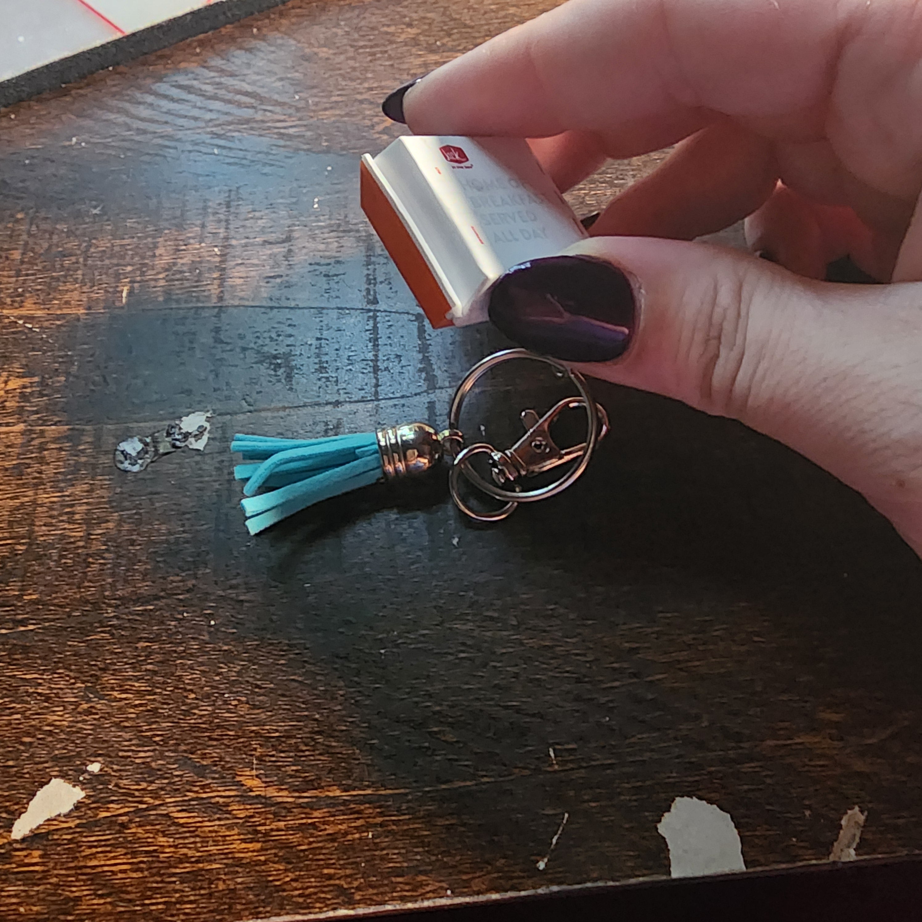 Jack in the Box Bacon egg and cheese croissant Mini brand toy keychains