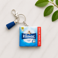 Kleenex Mini brand toy keychains