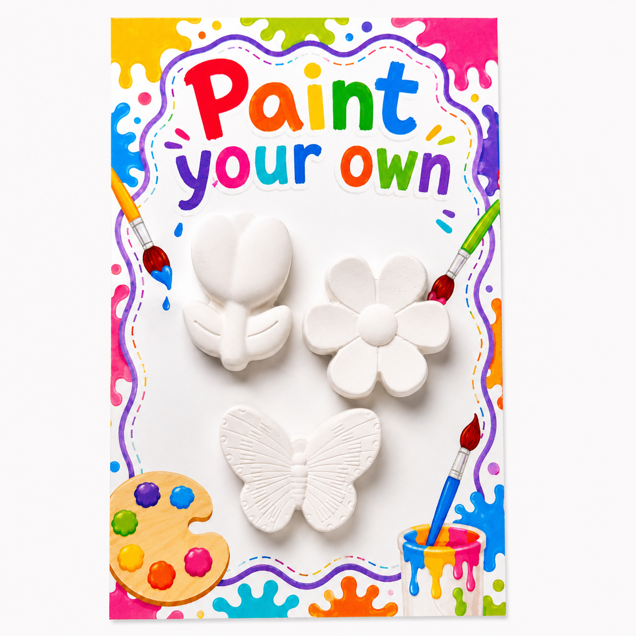 Paint Your Own Kit Small Flowers and butterfly
