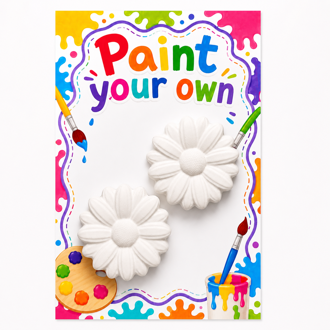 Paint your own Medium Flowers
