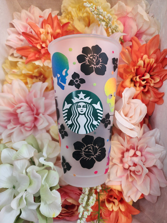 Skull and Flowers