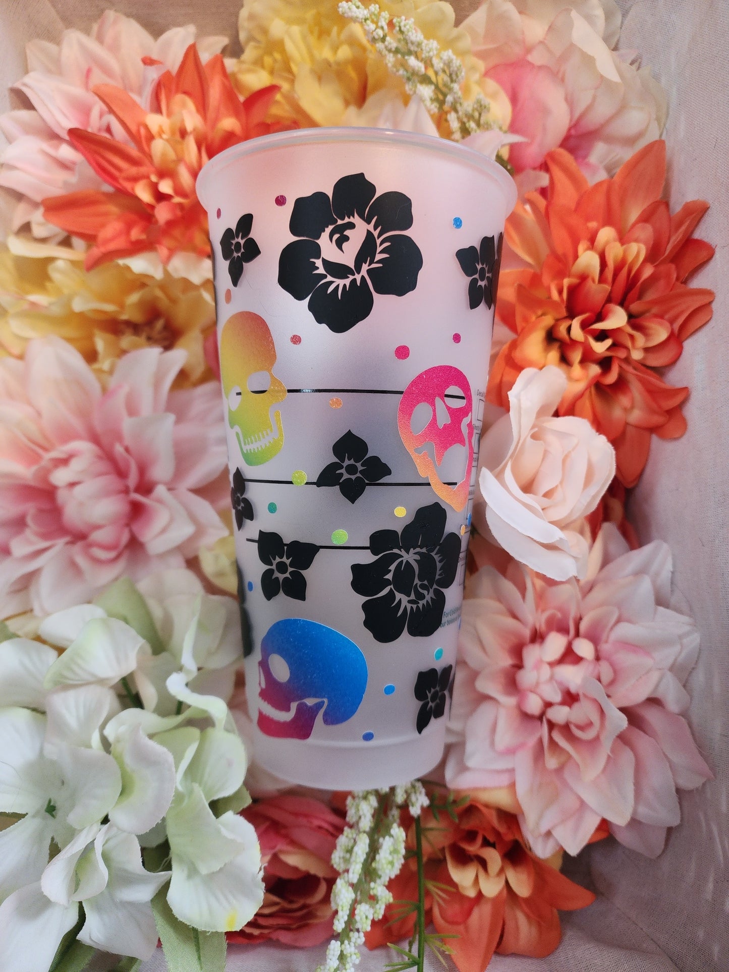 Skull and Flowers